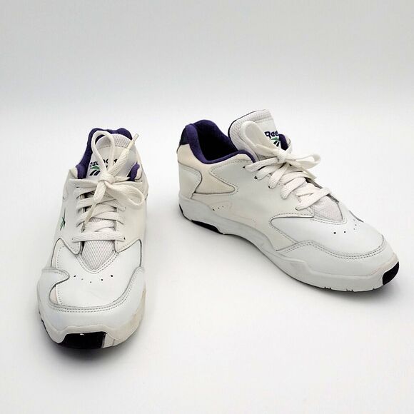 VTG Reebok 1996 Sneakers Sz6 Aurora Plus Retro White Purple NEW Old Stock In Box - Picture 3 of 16